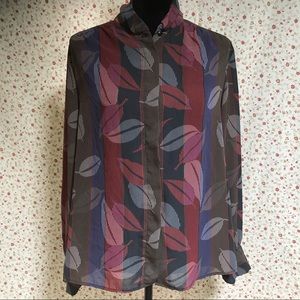 Vintage 80s/90s dress shirt floral pattern